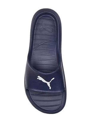 Тёмно синие тапки/шлёпки puma divecat v2 lite sandals under polo beach gym ck original 46 (30см) сланцы nike benassi x jordan