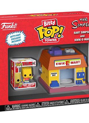 Набір фігурок bitty pop! town серії "сімпсони" - барт сімпсон і квікі-март