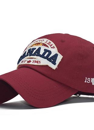 Бейсболка канада canada бордовый