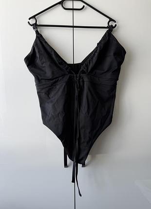 Чорний цільний купальник asos л/2хл