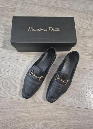Лоферы кожаные massimo dutti 38 размер оригинал