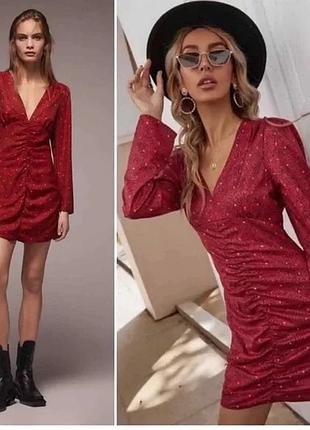 Червона мінісукня zara xs