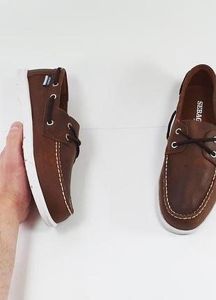 Обувь на весну лето sebago 41 26-26.5 см 7.5 us коричневые