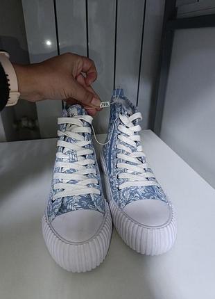 Кеды голубые zara 2