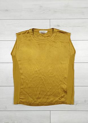 Allsaints женская блузка свободного кроя цвет горчица