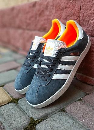 Adidas gazelle сірі з білим