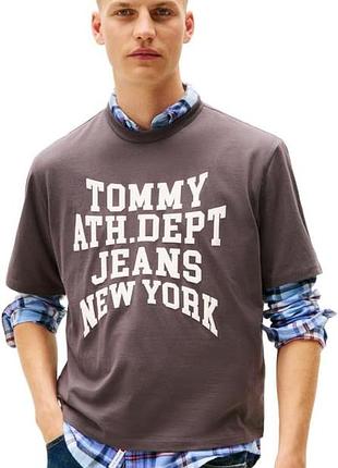 Чоловіча сіра футболка tommy hilfiger унісекс