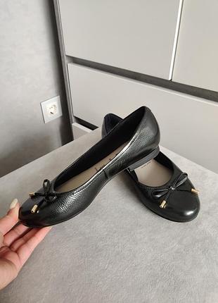 Marks and spencer женские кожаные туфли балетки 73,5 размер
