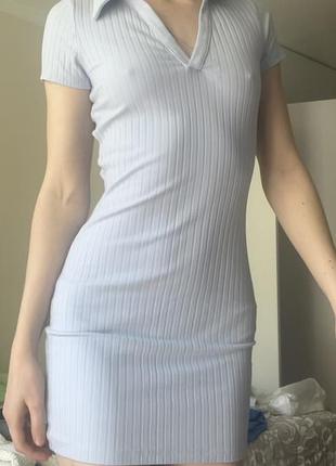 Платье голубое h&amp;m