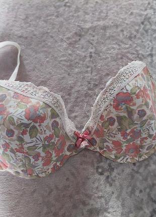 Лифчик в цветах, размер 34-36dd