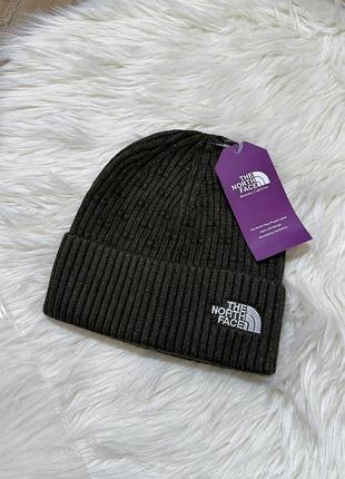 Шапка тнф | зимова шапка tnf | зимняя шапка the north face хакі