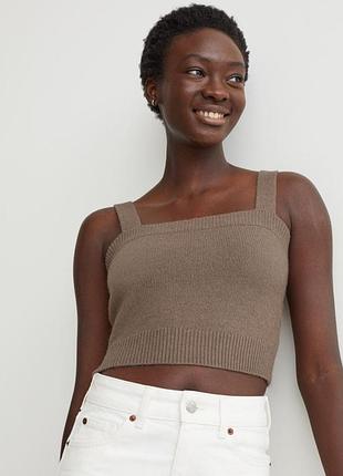 Вязаный топ майка h&amp;m