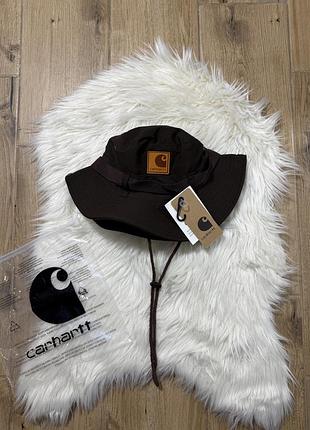 Панама carhartt універсальний розмір / літня панама кархарт на затяжках кавовий