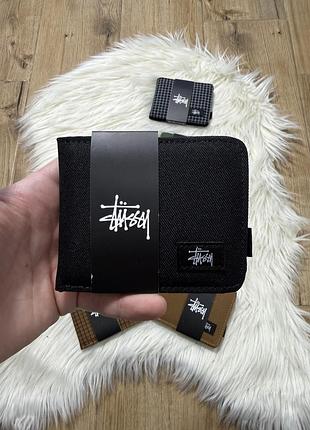 Гаманець stüssy | компактний нейлоновий гаманець стуссі 11×9 см у стильному streetwear дизайні