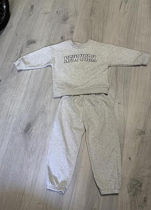 Спортивний костюм двонитка new york 98-104 (2-3 роки)