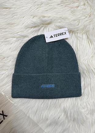 Шапка adidas terrex | зимняя шапка адидас террекс синий