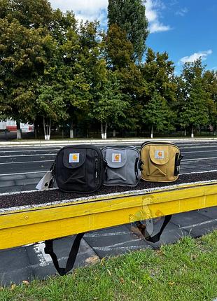 Сумка через плечо carhartt | мессенджер кархартт | квадратная | квадратная | серый