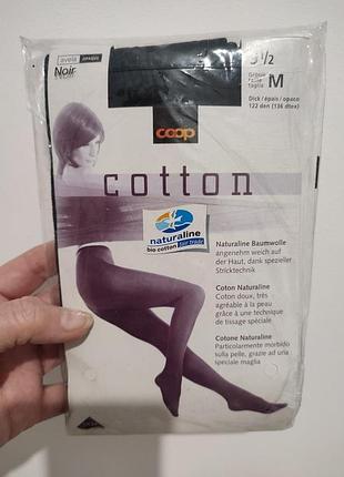 Женские черные колготки coop cotton плотностью 122 den. есть м,l