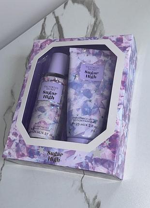 Набір victoria’s secret sugar high лосьйон+спрей міст для тіла парфумований наборчик💕