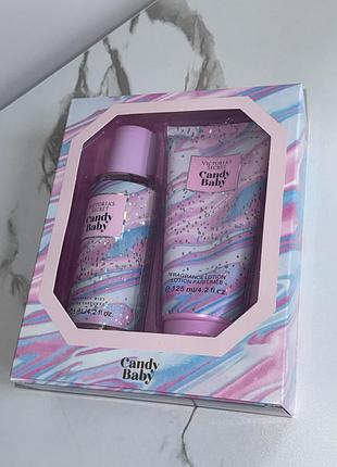 Набір victoria’s secret candy baby лосьйон+спрей міст для тіла парфумований наборчик💕