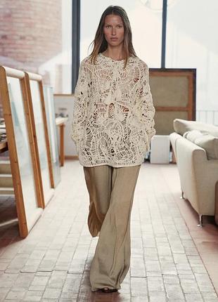 Сукня жіноча бежева мереживна zara new