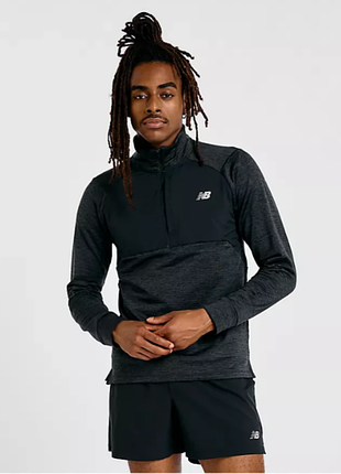 Мужская спортивная кофта new balance с застежкой-молнией термокофта беговой лонгслив