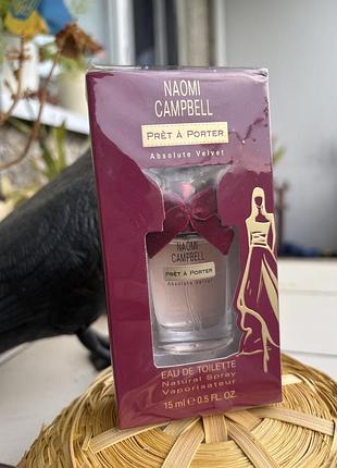 Елегантний аромат naomi campbell — prêt à porter «absolute velvet» (15 мл)