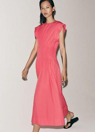 Сукня жіноча рожева поплінова zara new