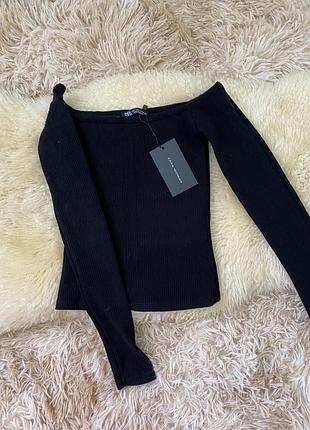 Топ в рубчик zara