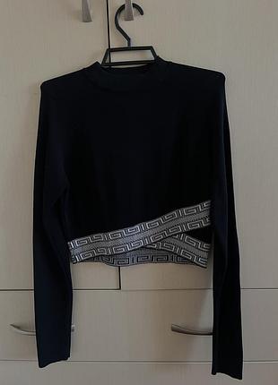 Топ на довгий рукав, чорного кольору, м, river island