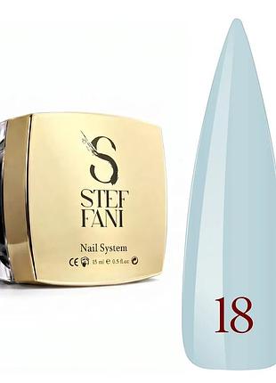 Гель для нігтів builder gel steffani 18 блакитний, 15 мл