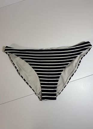 Низ купальника від h&m, плавальні трусики жіночі, трусики на пляж від h&m, низ купальника, купальник в смужку, смугасті трусики до плавання