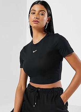 Женская укороченная футболка кроп nike