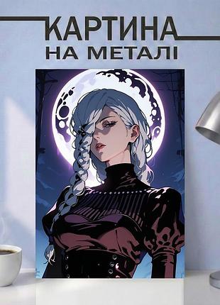 Аніме картина на металі 15х20 (а5) магічна битва (jujutsu kaisen) — з персонажем меі меі, унікальний подарунок