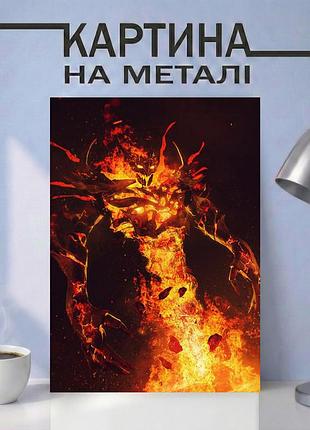 Картина на металле 15х20 (а5) dota 2 — с персонажем shadow fiend, уникальный подарок