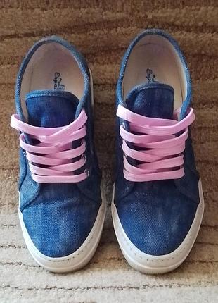 Джинсові кеди на танкетці las espadrillas