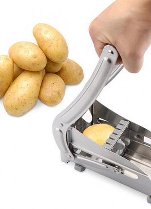 Ручная картофелерезка металлическая машинка potato chipper для нарезки картофеля фри un12-15 ze-18 l23d3645b542