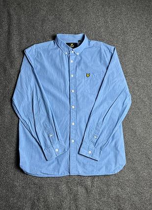Рубашка lyle &amp; scott голубая синяя xl