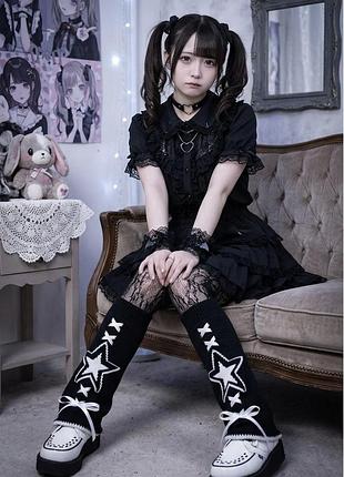 Гетри зі шнурівкою та зірками gothic star y2k