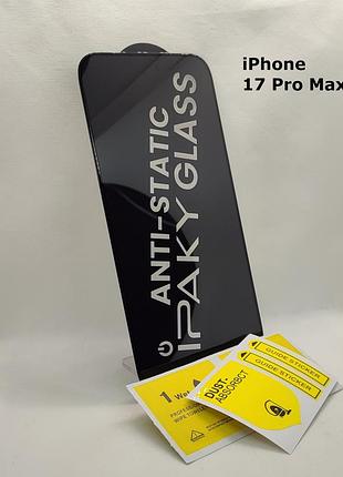 Защитное стекло ipaky antistatic для apple iphone 17 pro max / полный клей / олеофобное покрытие