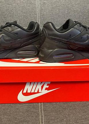 Оригинальные мужские кроссовки nike air max sc lea в универсальном полностью черном цвете (triple black).