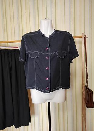 Рубашка топ блуза блузка tencel франція
