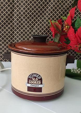 Компактная керамическая башня / медленная плита vintage, модель 3872, объемом 1,5 литра