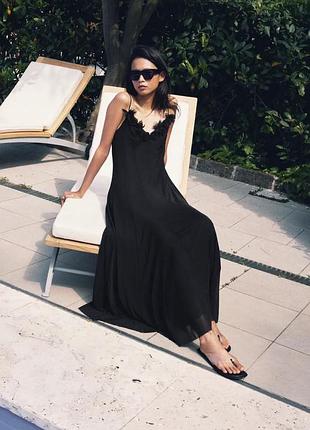 Сукня жіноча чорна квіткова zara new