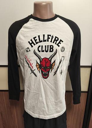 Лонгслів stranger things hellfire club дуже дивні справи події