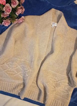 Мягенький теплый кардиган,накидка  с ангорой и шерстью,46-50разм.