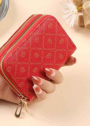 Кошелек женский 11*8*4,5см арт.k09-4 красный экокожа тм китай