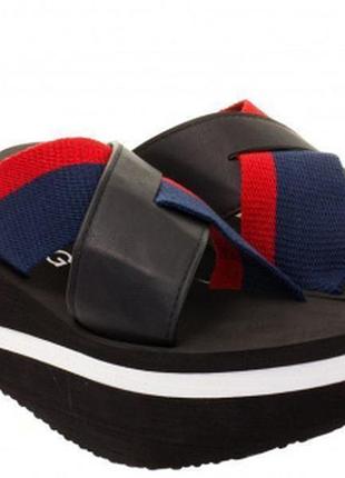 Женские шлепанцы rocket dog radley black/navy/red