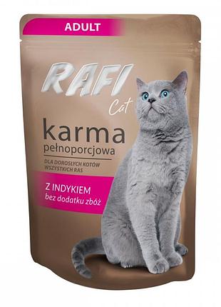 Dolina noteci raficat для котов индейка 100г пауч