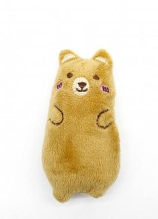 Игрушка мишка с кошачьей мятой, 9 см
